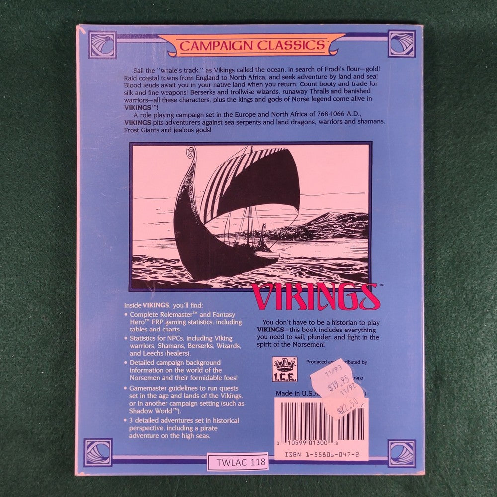 Vikings - ICE 1030 - Rolemaster Campaign Classics - Softcover – The War ...