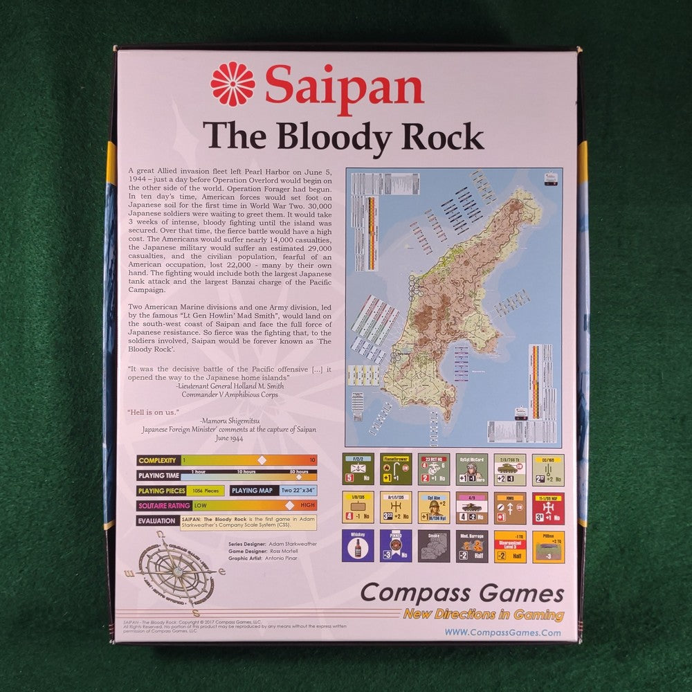 Saipan The Bloody Rock Compass Games Excellent unpunched The War Library