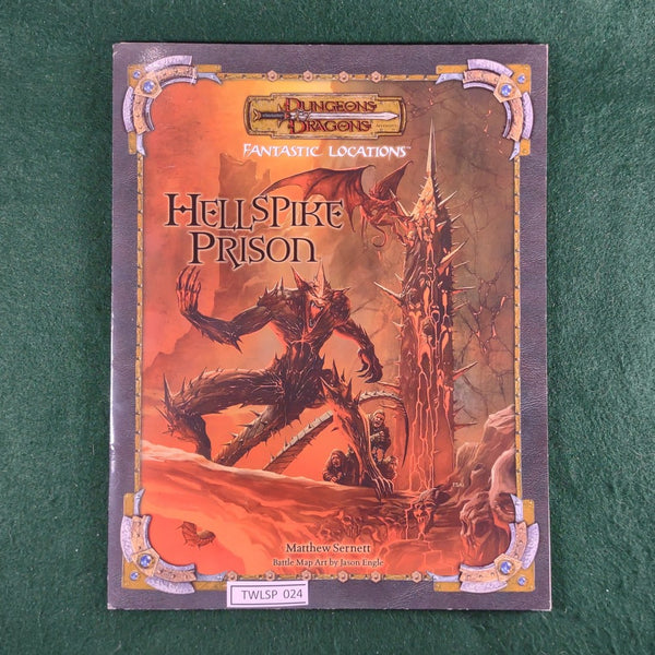 Fantastic Locations: Hellspike Prison - D&D 3.5 Ed. - Wizards of the Coast - Damaged