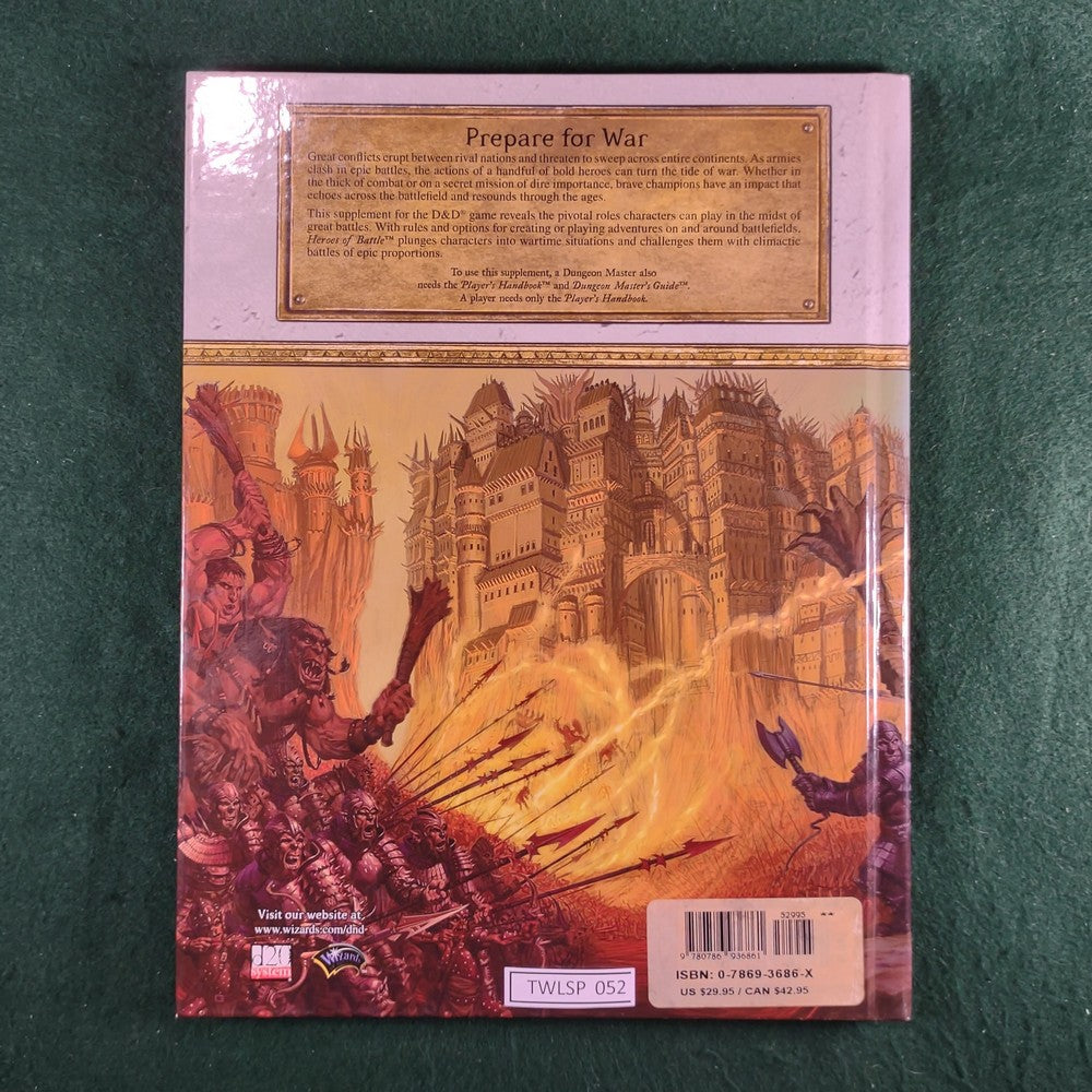 Heroes of Battle - D&D 3rd Ed. - Wizards of the Coast - Excellent – The