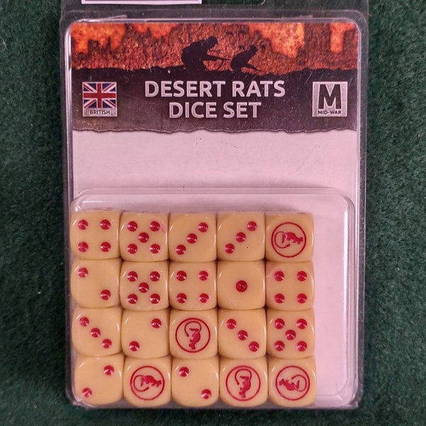 Desert Rats Dice Set - Flames of War BR900 - Excellent