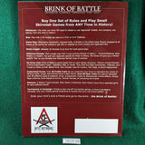Brink of Battle Skirmish Rules - Robert A Faust - softcover