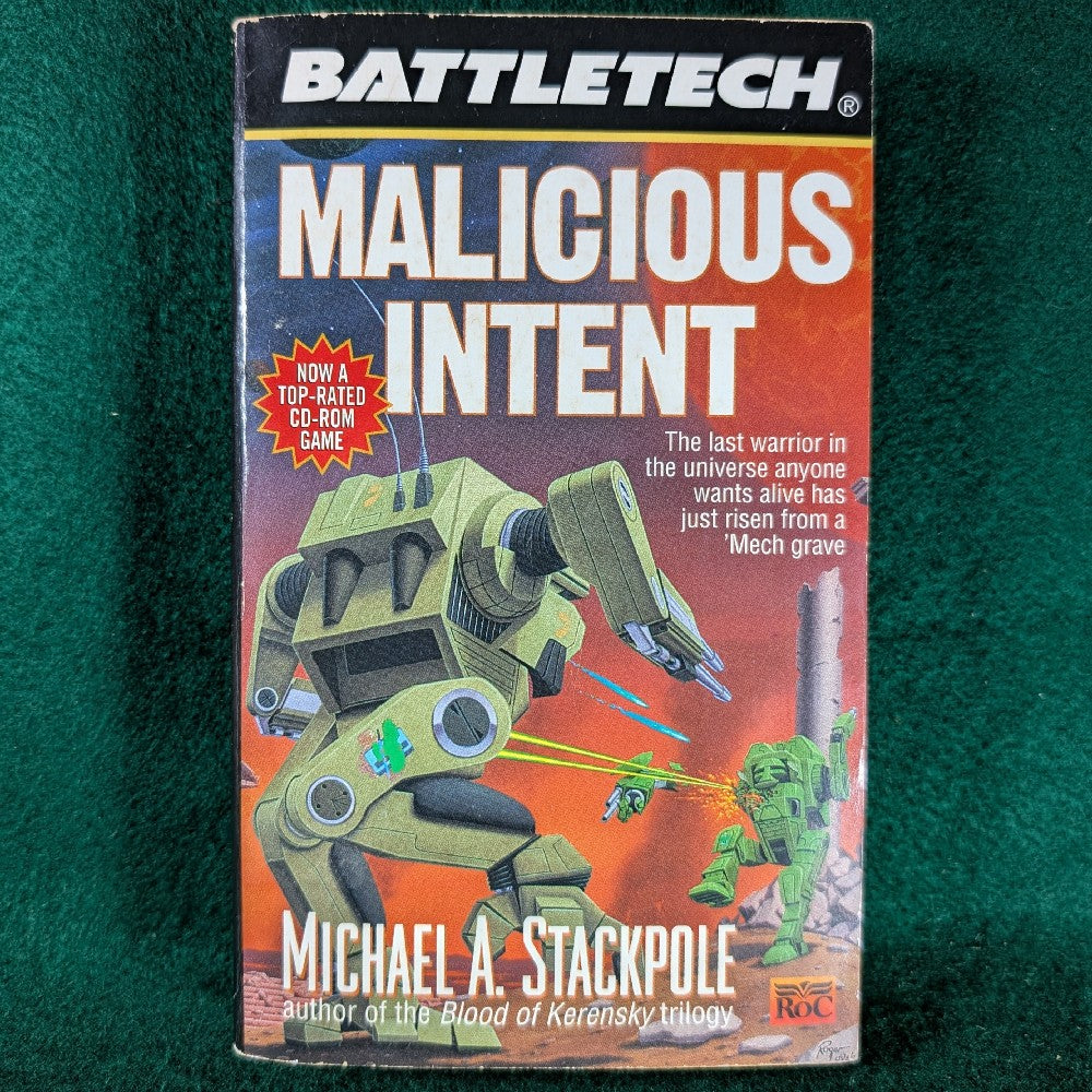 Malicious Intent - Michael A. Stackpole - Battletech novel - Softcover ...