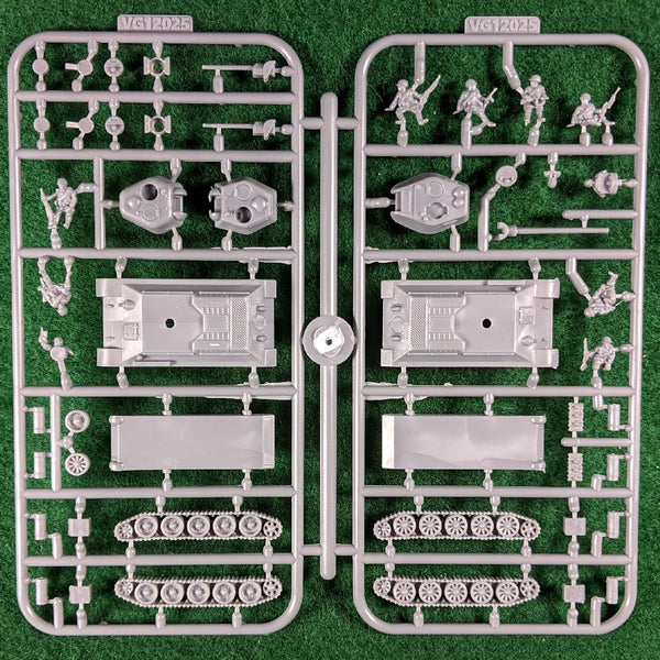 Soviet T-34 76/85 with tank riders - 12mm or 1/144 one sprue 2 tanks - Victrix