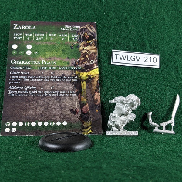 Zarola - Guild Ball Hunters Guild - Metal Miniature + card