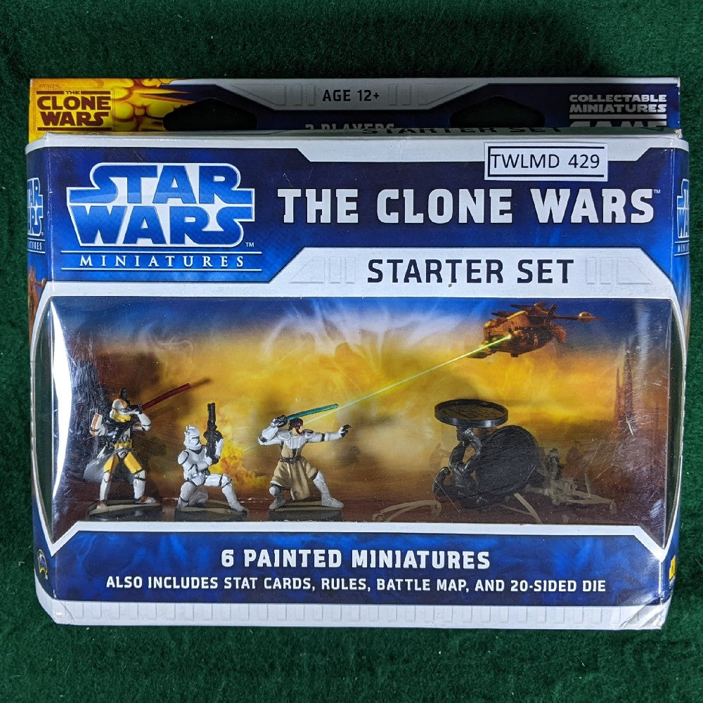 Star Wars Miniatures Clone Wars Starter still sealed but loose fig