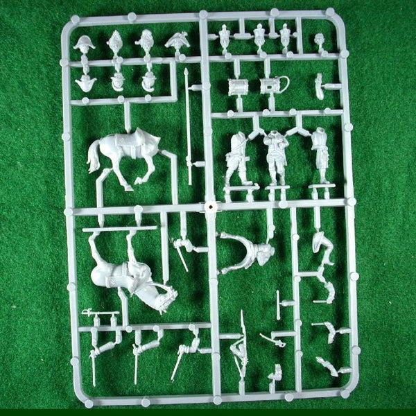 28mm Victrix Austrian Napoleonic Infantry Command sprue from Victrix, 3 foot and one mounted figure.