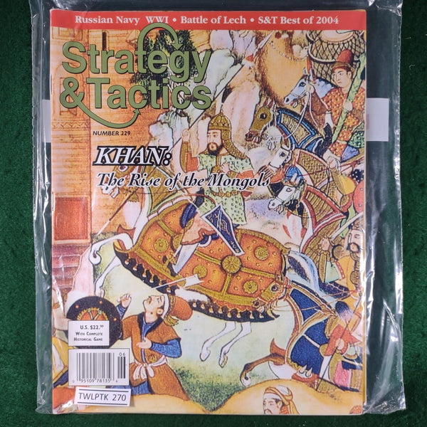 Khan: The Rise of the Mongol Empire, A.D. 1206-1295 (Game + Magazine) - Decision Games - Unpunched