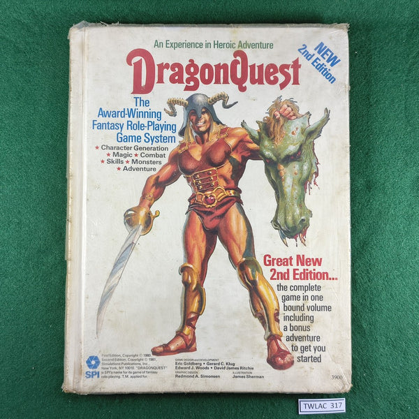 DragonQuest, 2nd Edition - SPI - Hardcover - Acceptable Only
