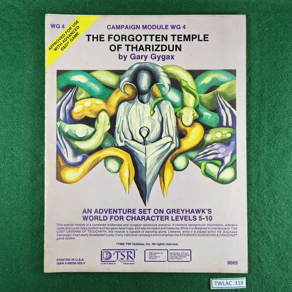 The Forgotten Temple of Tharizdun (Campaign Module WG3) - AD&D 1st Ed. - Greyhawk - TSR - Softcover