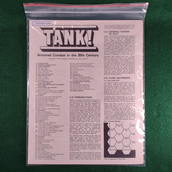 Tank! Armored Combat in the 20th Century (Game only) - SPI - Unpunched