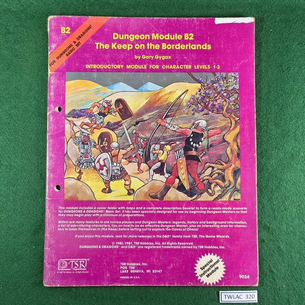 The Keep on the Borderlands B2 - Basic D&D - Fourth Printing 1981 - Softcover