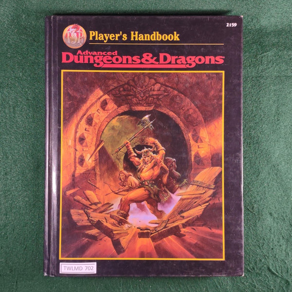 Player's Handbook (1995 Revised version) - AD&D 2nd Ed. - Hardcover - wrinkled pages