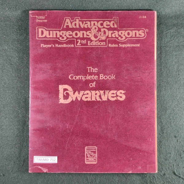 The Complete Book of Dwarves (PHBR6) - AD&D 2nd Ed. - Softcover - Detached Cover