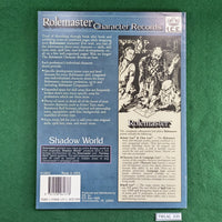 Rolemaster Character Records - Rolemaster - ICE1002 - Softcover