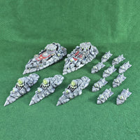 Hunt for the Prometheus: 2 Player Starter Set - Dystopian Wars - Warcradle Studios - Painted