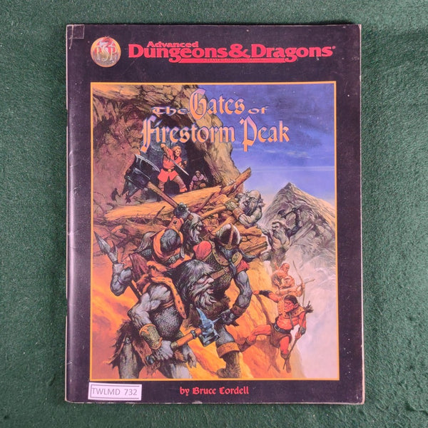 The Gates of Firestorm Peak - AD&D 2nd Ed. - Softcover - NO MAPS