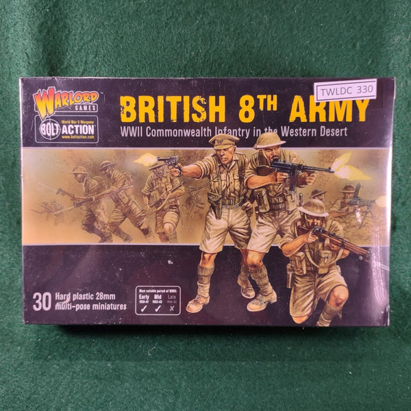 Bolt Action: British 8th Army Infantry - Warlord Games - 28mm - In Shrinkwrap