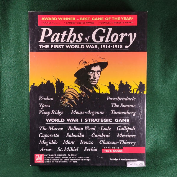 Paths of Glory (Player's Guide included) - GMT Games - Very Good