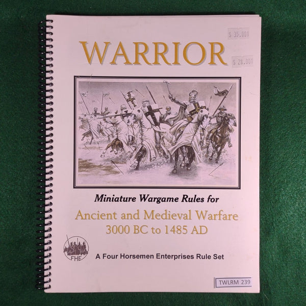 Warrior: Miniature Wargame Rules - Four Horsemen Enterprises - Softcover