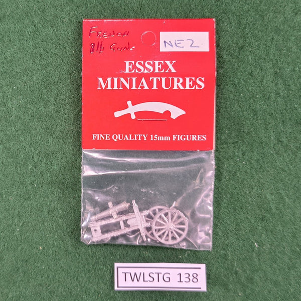 French 8lb Cannon - NE2 - Essex Miniatures - 15mm