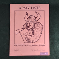 WRG 5th Edition Army Lists 3000 B.C-1250 A.D. - Wargames Research Group - Softcover