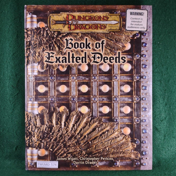 Book of Exalted Deeds - Dungeons and Dragons 3rd Edition - Hardcover - Excellent