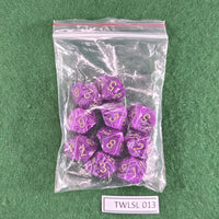 Purple D10 Dice (10)