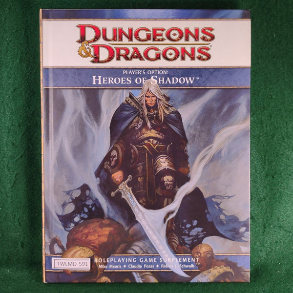 Player's Option: Heroes of Shadow - Dungeons & Dragons 4th Edition - Hardcover - Excellent