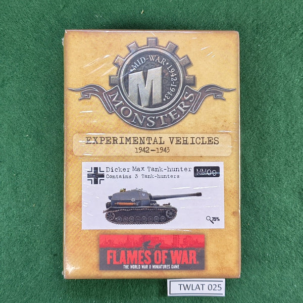 Dicker Max Tank Hunter (3) - MM09 - FoW Mid-War Monsters - 15mm WWII - In Shrinkwrap
