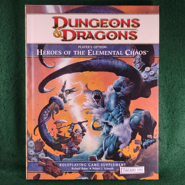 Player's Option: Heroes of the Elemental Chaos - Dungeons & Dragons 4th Edition - Hardcover - Excellent