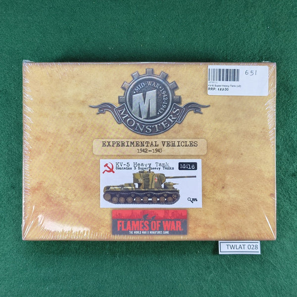 KV-5 Heavy Tank (3) - MM16 - FoW Mid-War Monsters - 15mm WWII - In Shrinkwrap