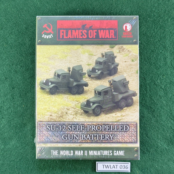 SU-12 Self-Propelled Gun Battery - SBX26 - Flames of War 15mm WWII - In Shrinkwrap