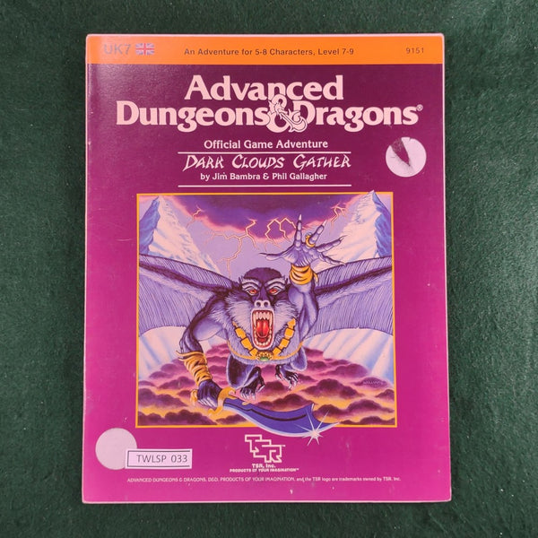 Dark Clouds Gather - AD&D 1st Ed. - TSR - Acceptable