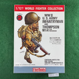 WWII U.S. Army Infantryman and Thompson M1A1 Sub Machinegun - Chibi Style - Finemolds FT 2 - 1/12