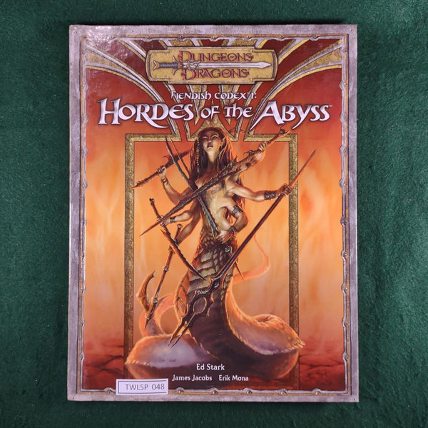 Fiendish Codex I: Hordes of the Abyss - D&D 3.5 Ed. - Wizards of the Coast - Excellent