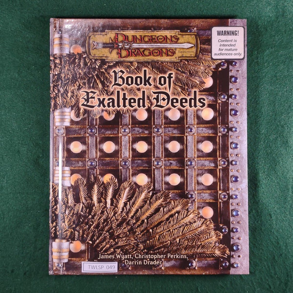 Book of Exalted Deeds - D&D 3.5 Ed. - Wizards of the Coast - Excellent