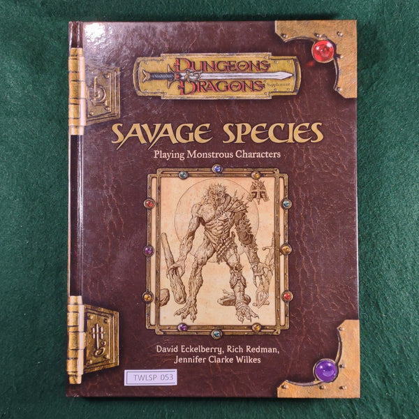 Savage Species - D&D 3rd Ed. - Wizards of the Coast - Excellent
