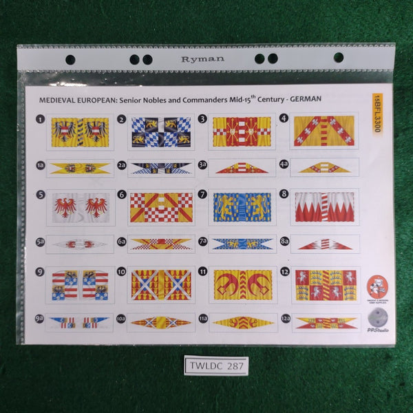 German Senior Nobles and Commanders Mid-15th Century Flags - Ancient and Modern Army Supplies - 15mm