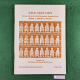 De Bellis Multitudinis DBM Army Lists 1: 3000 to 500BC (June 1993) - Wargames Research Group