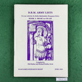 De Bellis Multitudinis DBM Army Lists 2: 500BC to 476AD (June 1993) - Wargames Research Group
