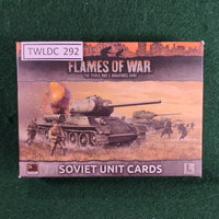 Soviet Unit Cards - Flames of War FW130S - Battlefront - Very Good