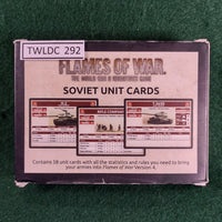 Soviet Unit Cards - Flames of War FW130S - Battlefront - Very Good