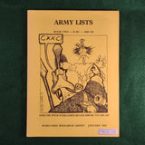 Army Lists: Book Two, 55BC-1000AD - WRG - January 1982 - Softcover