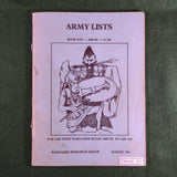 Army Lists: Book One, 3000BC-75AD - WRG - August 1981 - Softcover