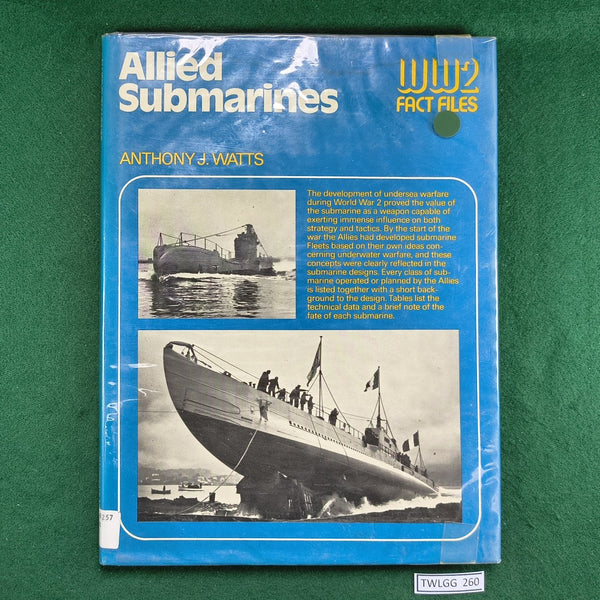 Allied Submarines - Anthony J. Watts - Hardcover - ex-libris
