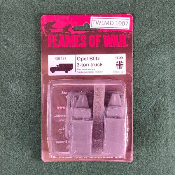 Opel Blitz 3-ton Truck (Resin) - 15mm - GE431 - Flames of War FoW - sealed