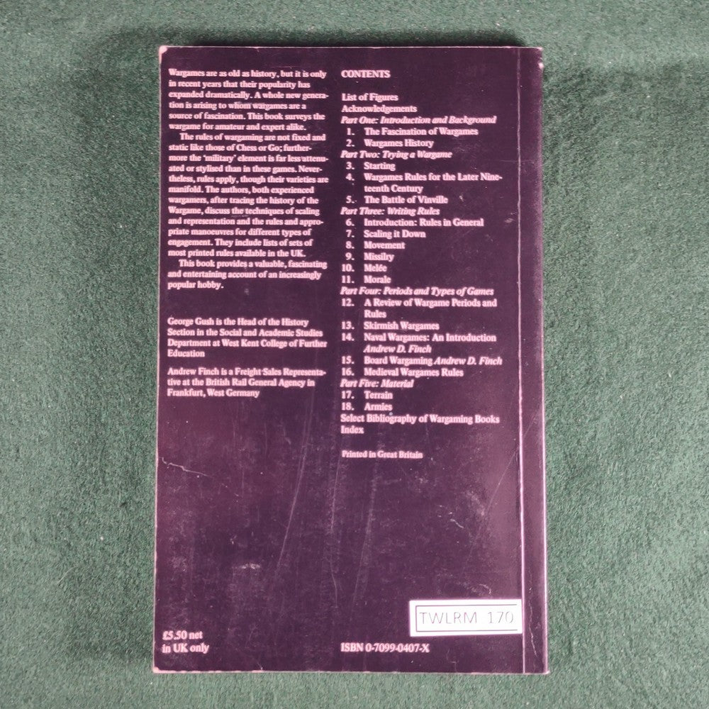 George Gush A Guide to Wargaming - George Gush & Andrew Finch - Softcover – The War ...