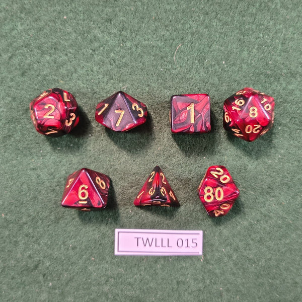 Polyhedral Dice Set (7) - Dark Red