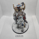 Beastclaw Raiders Huskard on Thundertusk - Warhammer AoS - assembled, painted, broken hook
